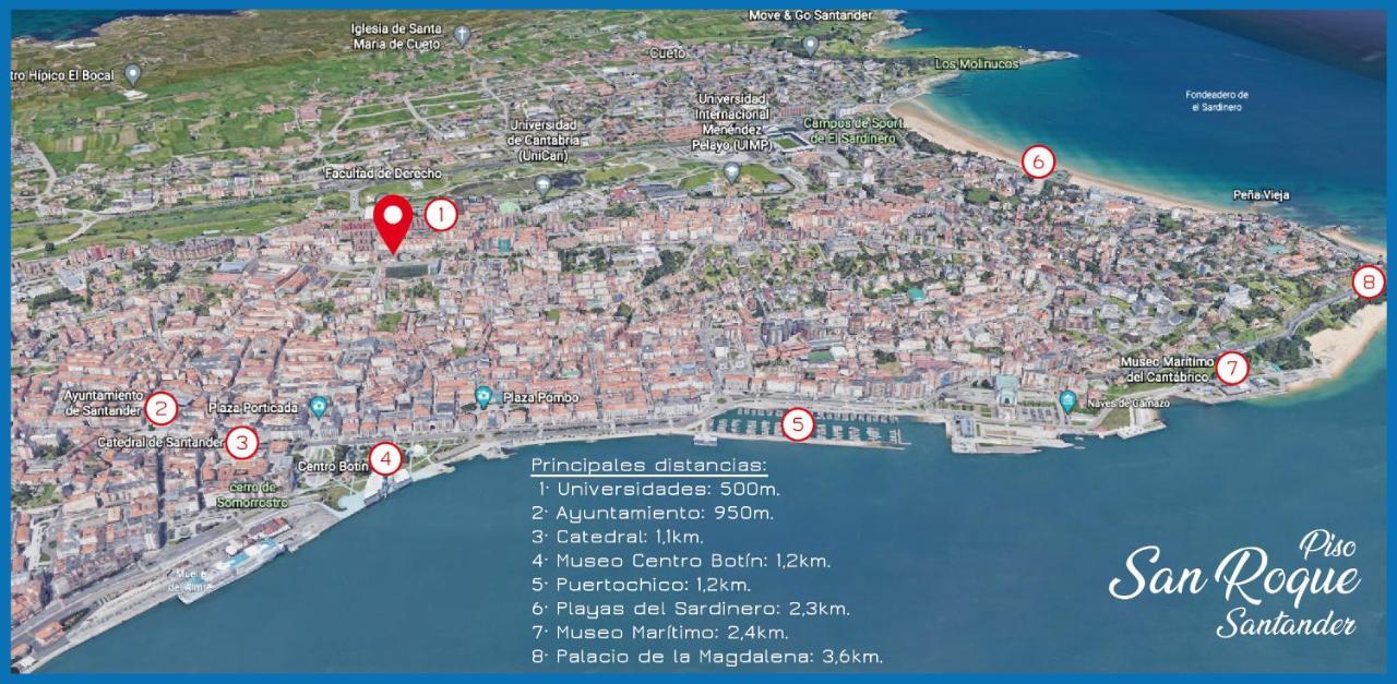 Апартаменты Piso San Roque 3 Hab Cerca Del Centro Y Universidad Сантандер Экстерьер фото